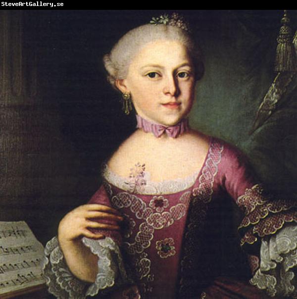 unknow artist Portrait of Maria Anna Mozart